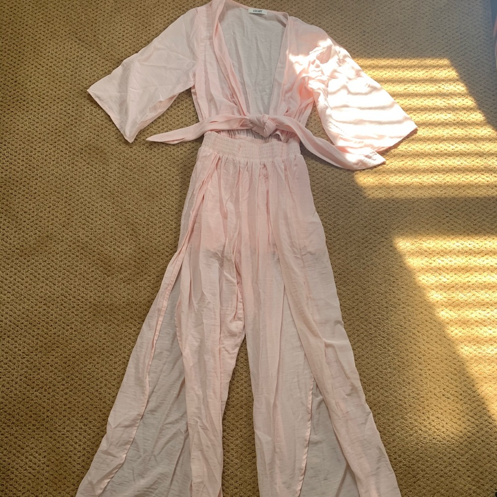 12th Tribe light pink jumpsuit